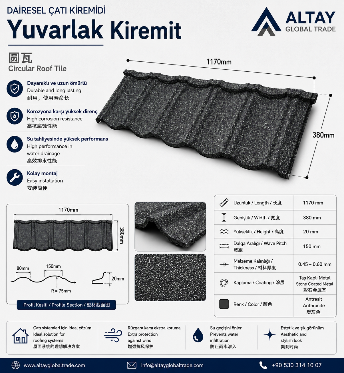 Taş Kaplı Metal Kiremit
